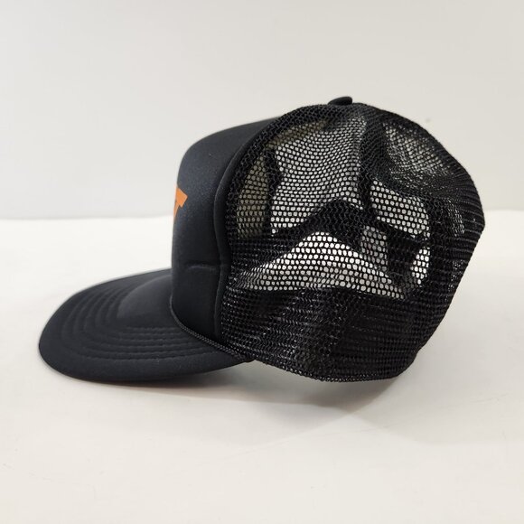 Fast Orange Vintage Black Trucker Hat Snapback Cap Mesh 1980s Hand Cleaner - Picture 4 of 9